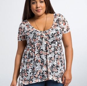 Torrid size 2 floral lace blouse